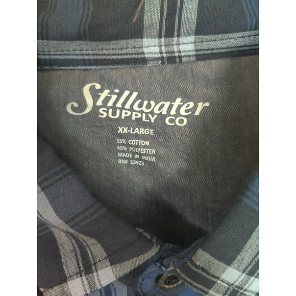 Stillwater SUPPLY CO Blue Flannel Great Condition - Picture 4 of 4